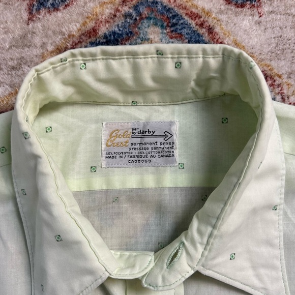 Vintage 1970s Darby All Over Pattern Button-up Shirt Size XL - Picture 3 of 5